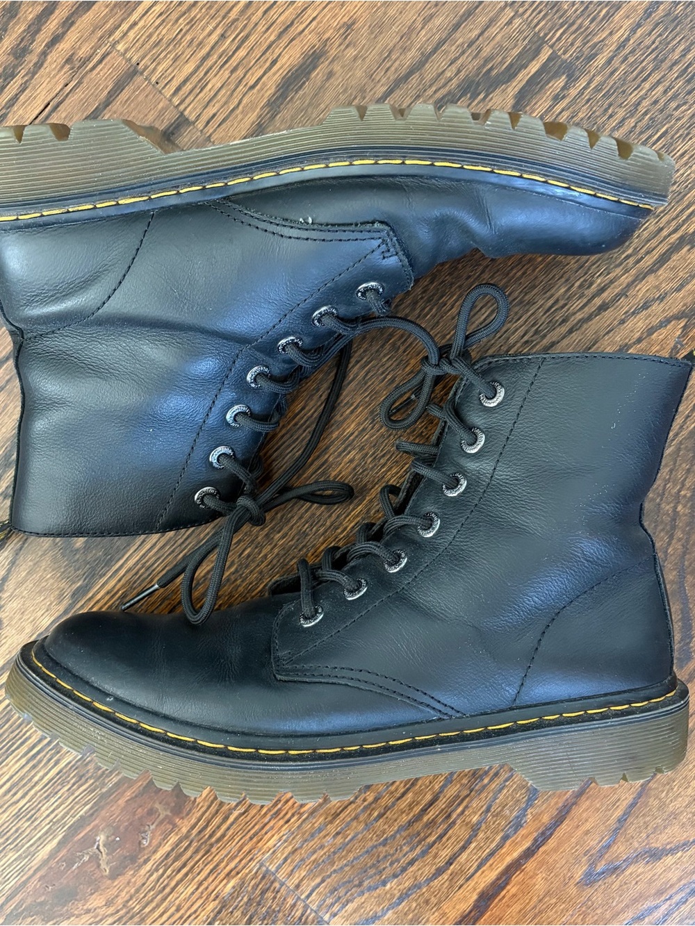 Doc Martin Leather Lace-Up Combat Boots